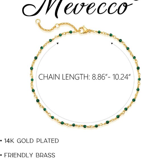 Anklet for Women Gold Chain 14K Gold Plated Dainty Boho Beach Summer Simple Foot - Picture 4 of 7